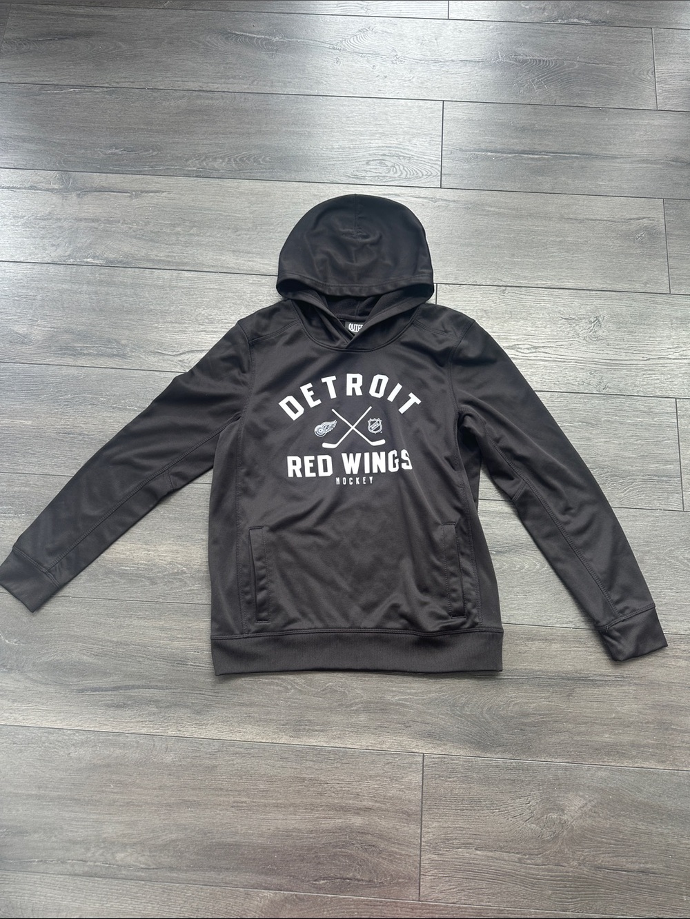 Detroit Red Wings Black Pullover Hoodie